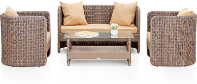Studio F Brown Synthetic Fiber Table Chair Set Finish
