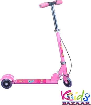 Kids Bazaar Smash Street 3 wheel Kids Scooter With Led Wheels, Foldable, Adjustable Height, Brakes And Bell Pink Pink available at Flipkart for Rs.634