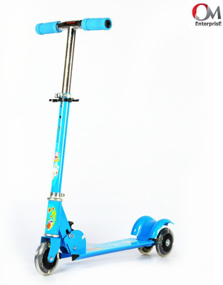 om enterprise Kids 3 Wheeler Foldable Height Adjustable Scooter Blue Blue available at Flipkart for Rs.634