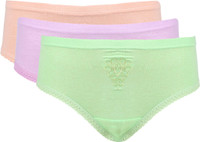 Vaishma Plain-3ML Women's Brief Multicolor Panty(Pack of 3)