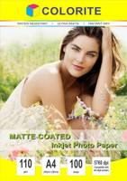 Colorite 110gsm Matte Coated paper Inkjet Unruled A4 Printer Paper(Set of 1, White) RS.299.00