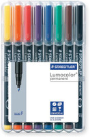 Staedtler Lumocolor Fine Fine Liner Permanent Marker(Set of 8, Multicolor) RS.630.00