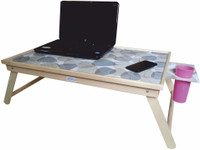 Ekta Product Engineered Wood Portable Laptop Table(Finish Color - Light Oak) RS.1899.00