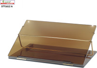 Rasper Acrylic Table Top Elevator Writing Desk (SMALL SIZE 16x12 Inches) With Adjustable Height Fabric Portable Laptop Table(Finish Color - Smoke Black) RS.2199.00