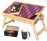 Ekta Product Solid Wood Portable Laptop Table(Finish Color - Light Oak) RS.1290.00
