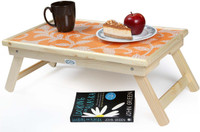 Ekta Product Solid Wood Portable Laptop Table(Finish Color - Light Oak)