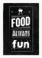 Food is Always Fun Restaurant Wall Decor Quotes Poster Paper Print(16.5 inch X 11.5 inch) RS.225.00