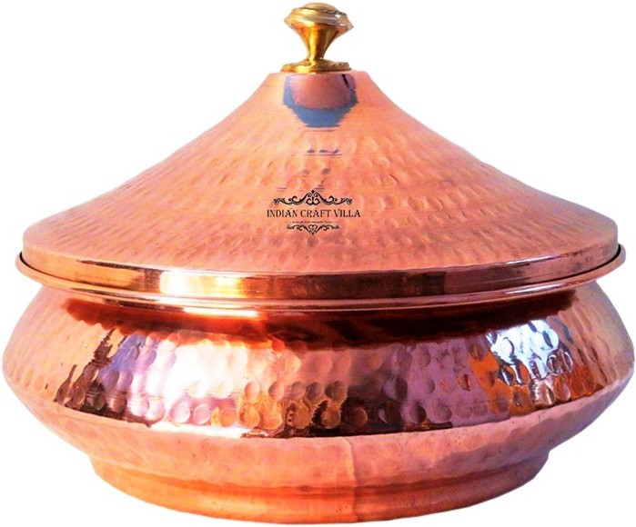 Nirvana Craft Villa Handmade Steel Copper Mughlai Biryani Volume 300 ML With Lid serving Dish Platter Restaurant Ware Hotel Ware Home Handi 0.3 L Flipkart