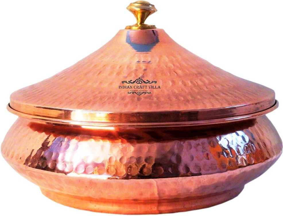 Nirvana Craft Villa Handmade Steel Copper Mughlai Biryani handi Volume 650 ML With Lid serving Dish Platter Restaurant Ware Hotel Ware Home Handi 0.65 Flipkart
