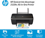 Hp deskjet ink advantage 2520hc all in one printer black