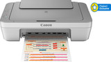 Canon pixma mg2470 all in one inkjet printer grey white