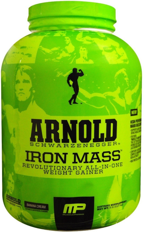 MusclePharm Arnold Schwarzenegger Series Iron - 5 Lbs Mass Gainers(2.27 kg, Banana, Cream) RS.3749 (47.00% Off) - Flipkart