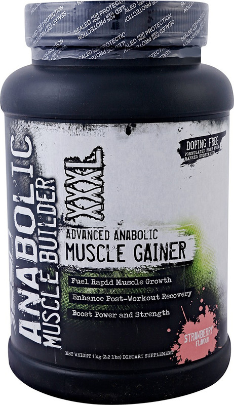 SSN Anabolic Muscle Builder XXXL Mass Gainers(1 kg, Strawberry) RS.1355 (28.00% Off) - Flipkart