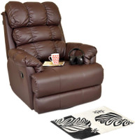 Recliners India Leatherette Manual Swivel Recliners(Finish Color - Brown)