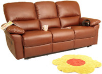 Recliners India Leatherette Manual Recliners(Finish Color - Two Tone Tan)