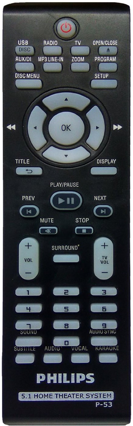 Philips Remote Controller Compatible Philips 5.1 Home Theater System Remote (P-53) Remote Controller Flipkart