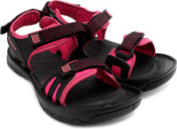 Reebok Women Black, Pink, Silver, Gravel Sports Sandals