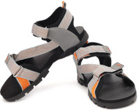 Sparx Men Grey Orange Sports Sandals