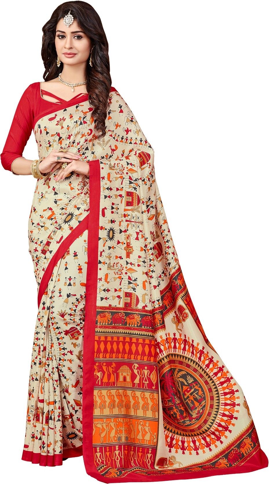 View Phenomenal Picks Floral Print Sarees exclusive Offer Online(clothing)