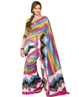 Bhavi Printed Fashion Art Silk Saree(Multicolor) RS.739.00