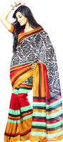 Bhavi Printed Fashion Art Silk Saree(Multicolor) RS.665.00