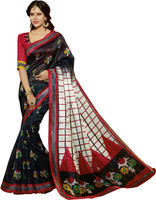 Bhavi Printed Maheshwari Art Silk Saree(Blue) RS.807.00