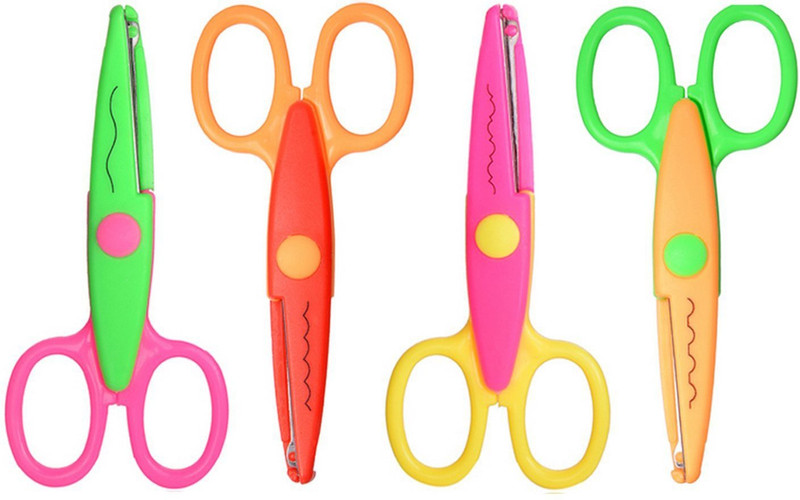 Penha Decorative Left Handed,Right Handed Paper Scissors(Set of 4, Multicolor) RS.190 (70.00% Off) - Flipkart