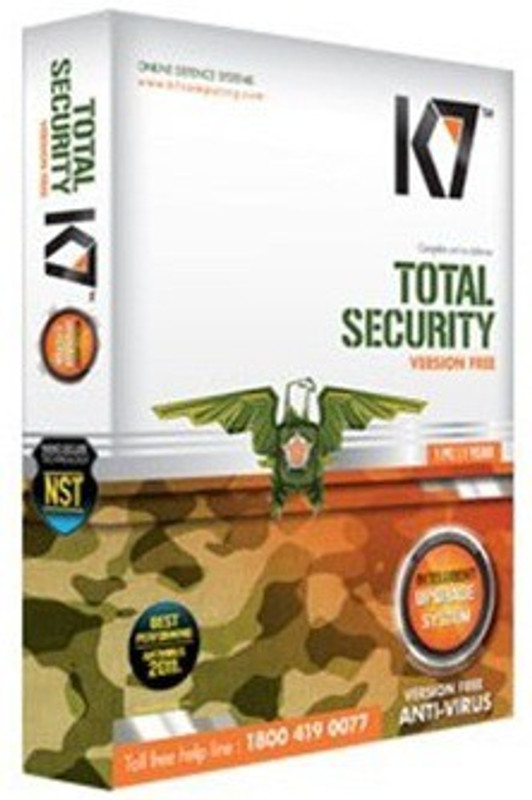K7 Total Security 1 Pc 1 Year(Paper License Only) RS.500 (65.00% Off) - Flipkart