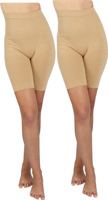 Opulent Seamless High-Waist Mid-Thigh Super Control Tummy Panty Skin Pack Of 2 Womens Shapewear