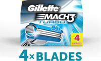 Gillette Mach 3 Turbo Cartridges(Pack of 4)