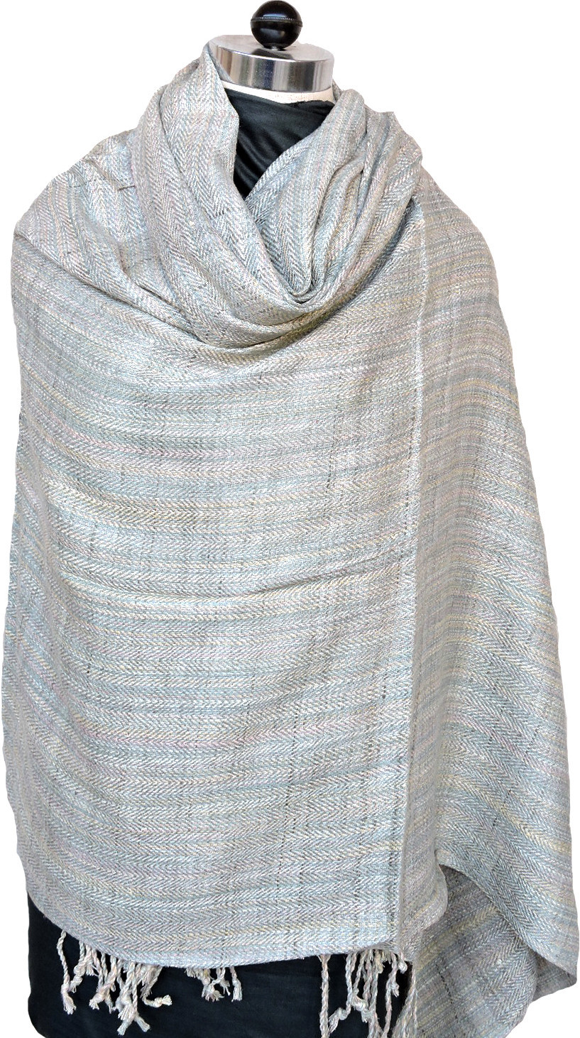 Tasar Silk Solid Womens Shawl