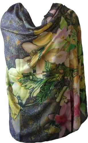 Vostro Viscose Floral Print Womens Shawl
