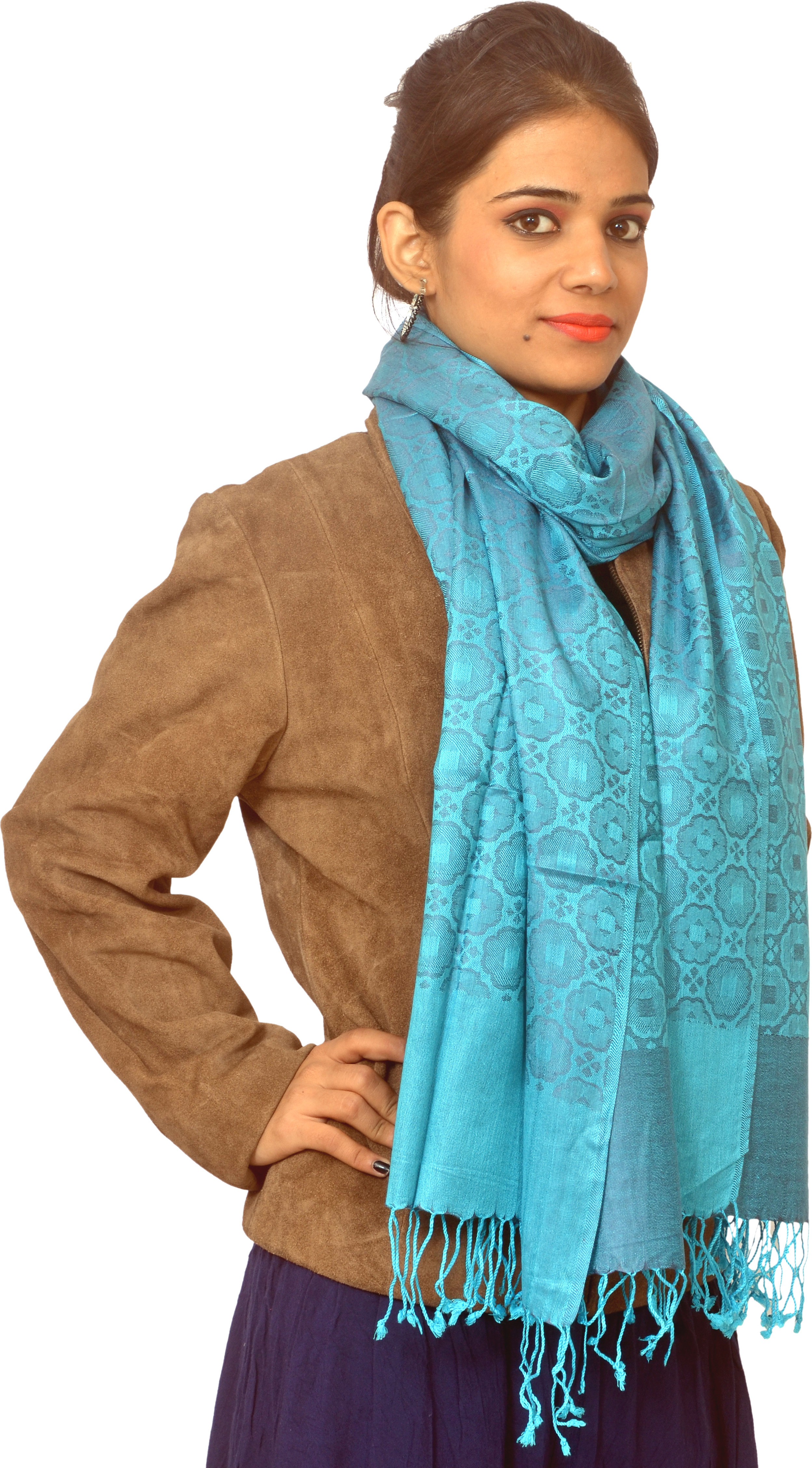 Cloud9Emporio Sat000049 Viscose Geometric Print Womens Shawl