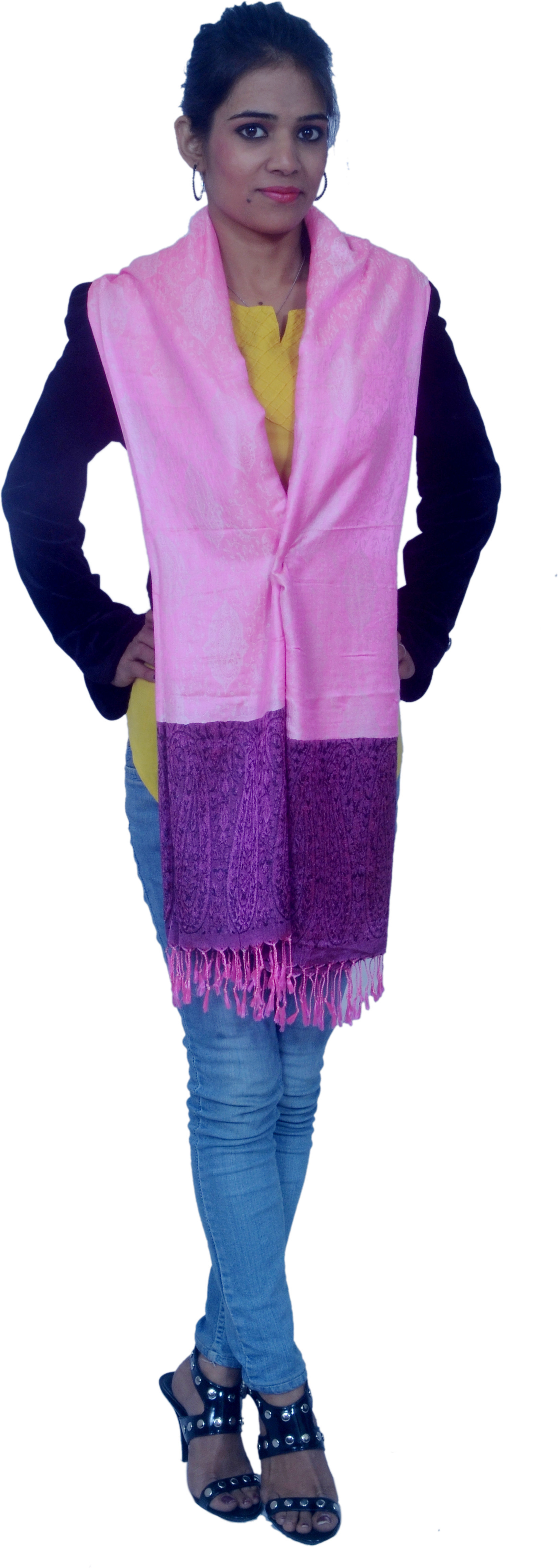Cloud9Emporio sat00022 Viscose Self Design Womens Shawl