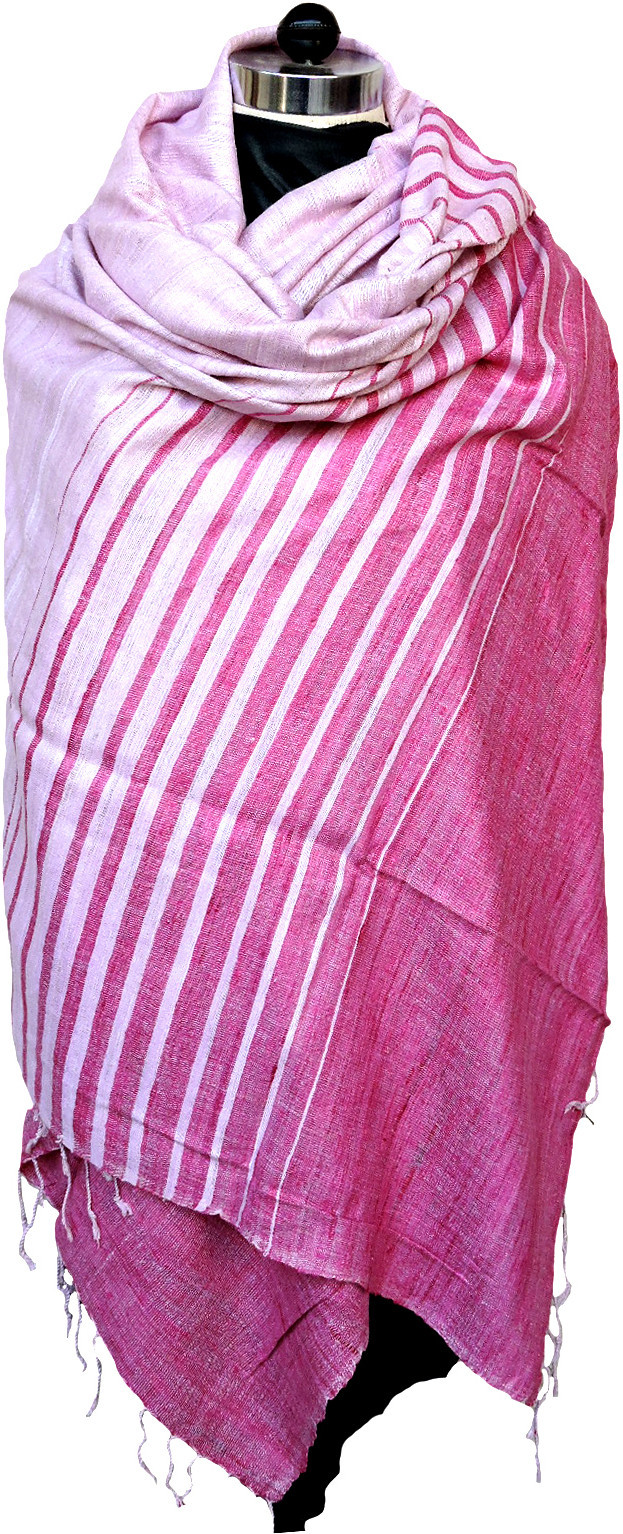 Tasar Silk Striped Womens Shawl