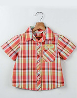 Beebay Boys Checkered Casual Red Shirt RS.398.00