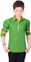Anry Boys Solid Casual Green Shirt RS.579.00