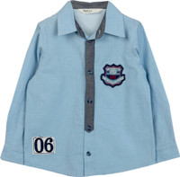 Beebay Baby Boys Solid Casual Blue Shirt RS.318.00