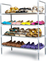Evana Stainless Steel Collapsible(Silver, 4 Shelves)