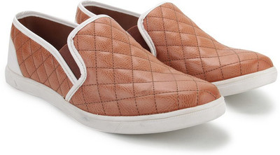 Knotty Derby Terry Slip On Corporate Casuals, Casuals, Party Wear, Loafers, Sneakers(Tan, White)