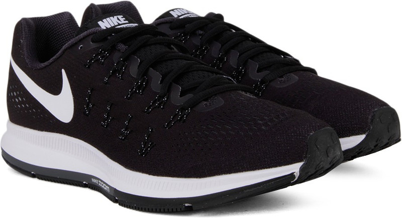 Nike AIR ZOOM PEGASUS 33 Running Shoes Men BLACKWHITE-ANTHRACITE-COOL GREY Sports buy at best and lowest price in India