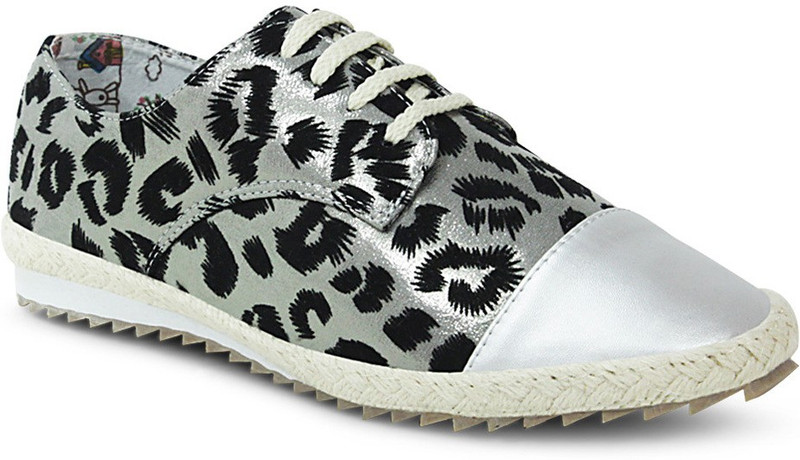 Get Glamr Designer Lace Ups Canvas Shoes(Silver) RS.1019 (46.00% Off) - Flipkart