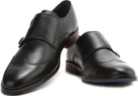 Hush Puppies Monk Strap Shoes(Black)