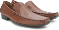 Ruosh Men Genuine Leather Slip On Shoes(Tan)
