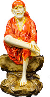 THE HOLY MART SAI BABA DEITIES BIG Polyresin Home Temple(Height: 6 cm)