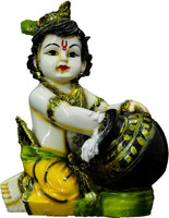 THE HOLY MART NANDNANDAN MAKHAN CHOR Polyresin Home Temple(Height: 17 cm)