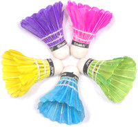 MegaPlay Rainbow Feather Shuttle - Multicolor(Medium, 77, Pack of 5)