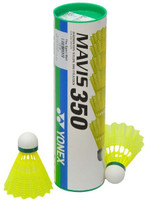 Yonex Mavis 350 Nylon Shuttle - Yellow(50, 77, Pack of 6)