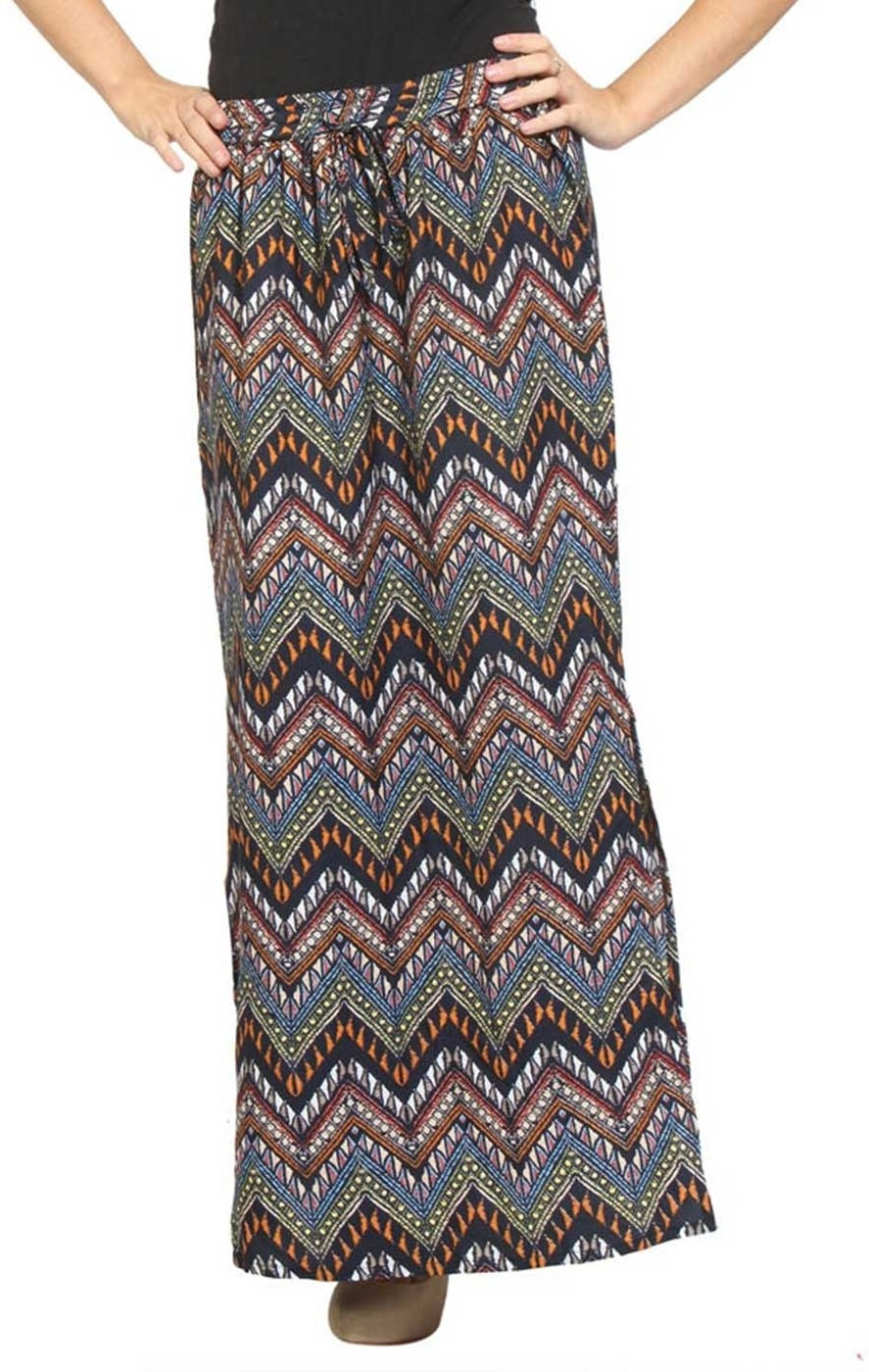 Purys Printed Womens A-line Multicolor Skirt