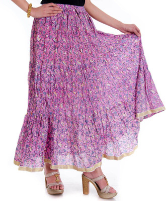 Little Jaipur Skirts, Trousers - Little Jaipur Printed Women's Broomstick Multicolor Skirt